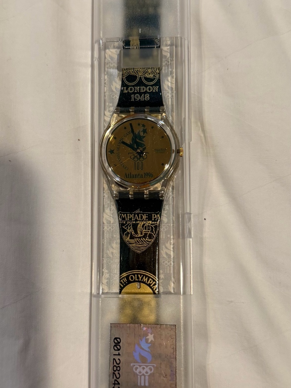 Swatch Black and Gold Atlanta 1996 Olympic Commemorative Watch